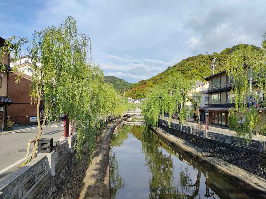 城崎温泉の地蔵湯橋からの風景