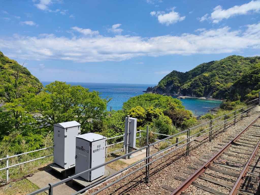 余部鉄橋から日本海を望む風景