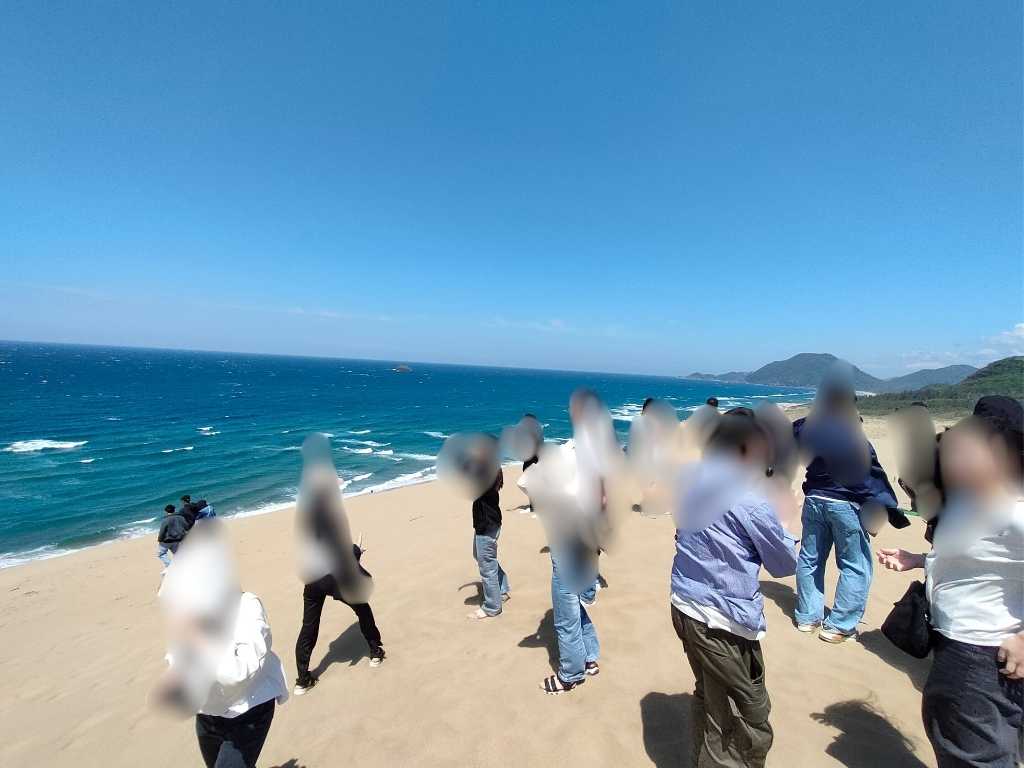 鳥取砂丘の丘の上の風景