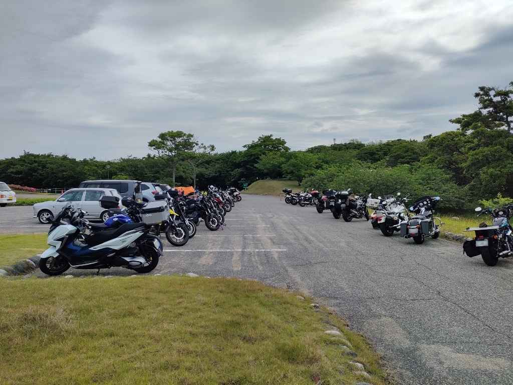 休暇村能登千里浜の駐車場