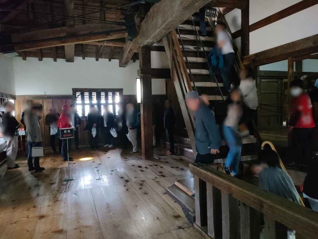 彦根城の天守閣の内部