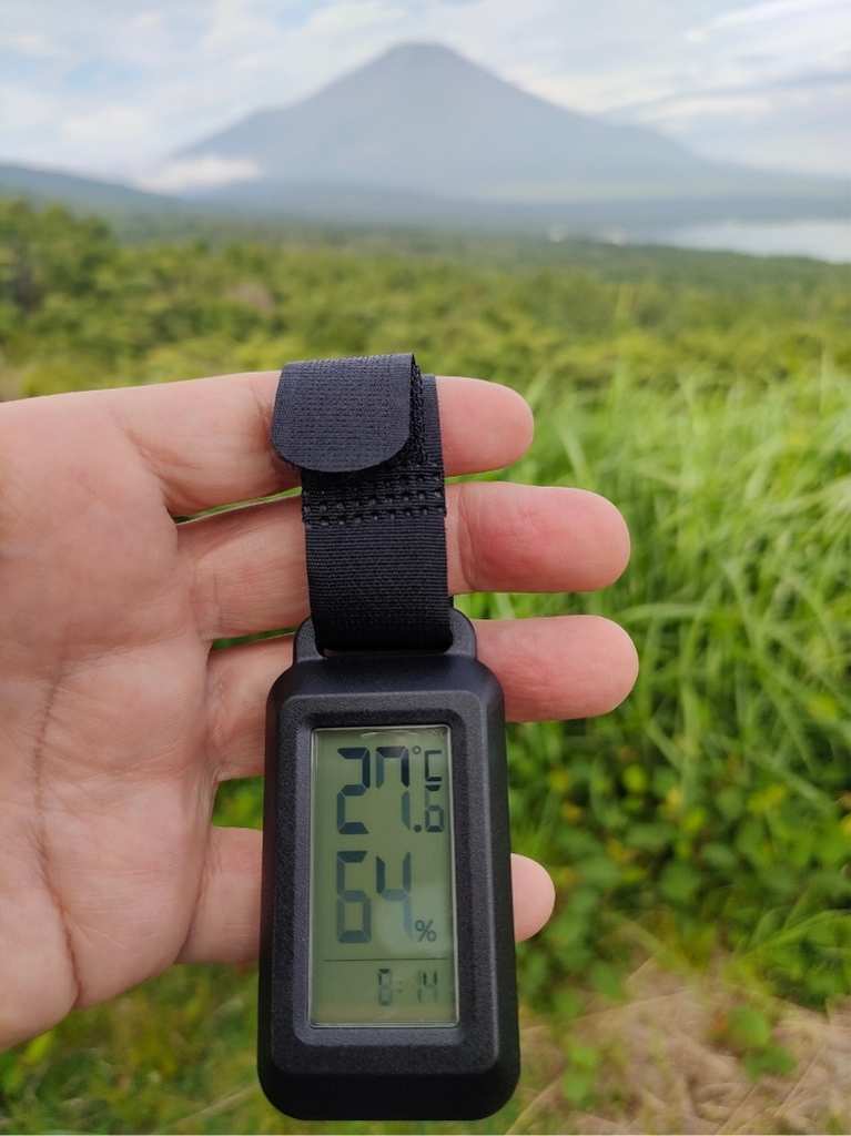 パノラマ台の気温を表示する温度計
