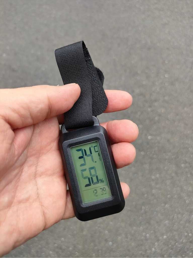 都内帰着時の気温を表示する温度計