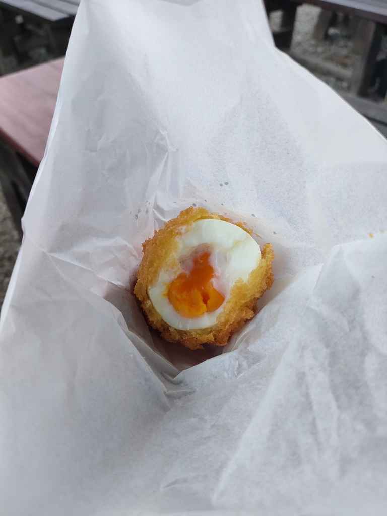 ほったらかし温泉の名物「温玉あげ」